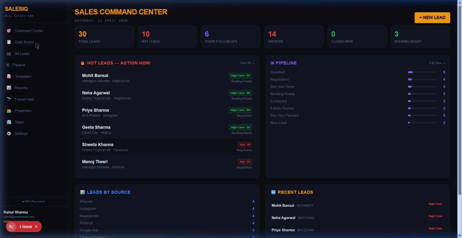Sales Command Center